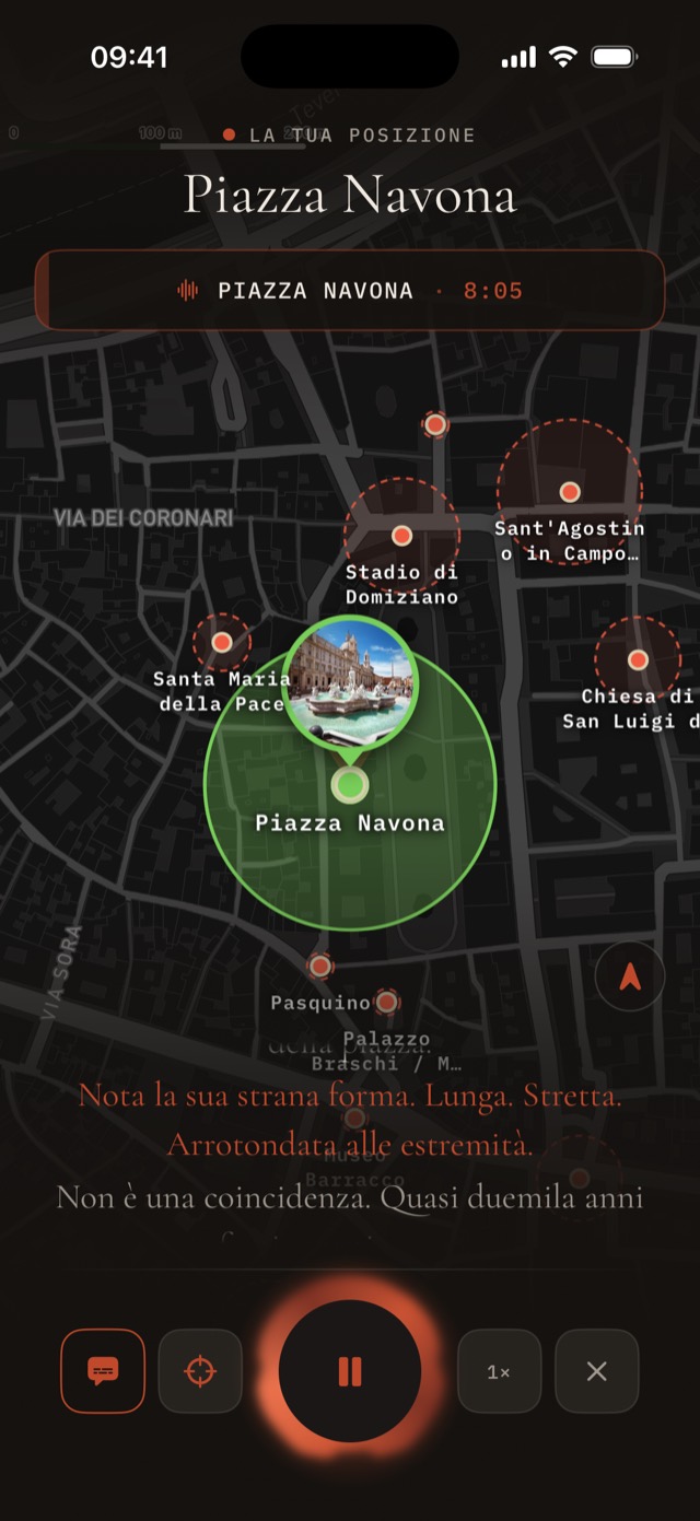 Ulisse a piedi in Piazza Navona